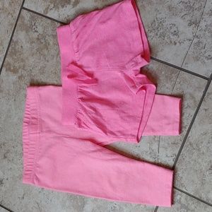 3/$10 Legging & short set neon pink